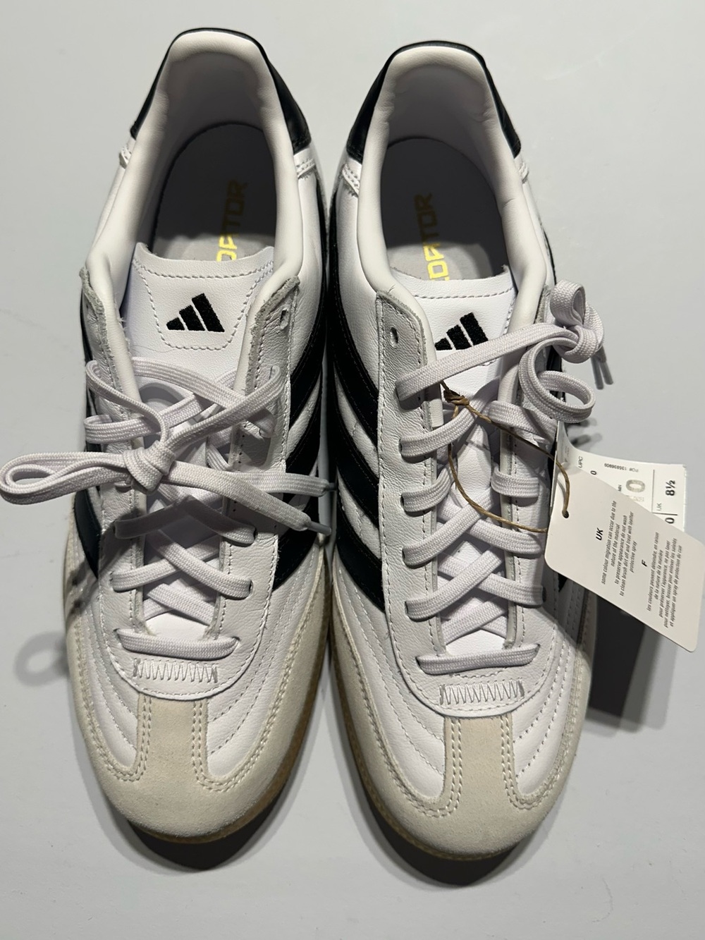 Adidas Predator Freestyle White Black Gum Sole Men’s Size 9 ID3832 NEW NO BOX - Picture 2 of 8